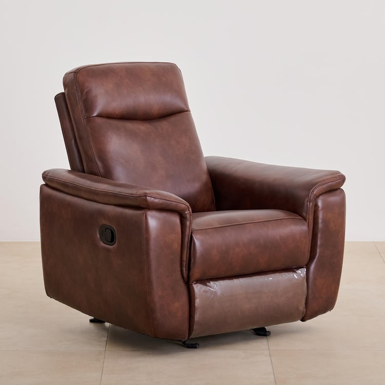 Darwin Faux Leather 3+1+1 Seater Recliner Set - Brown