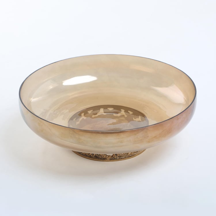 Selena Glass Potpourri Bowl with Metal Base