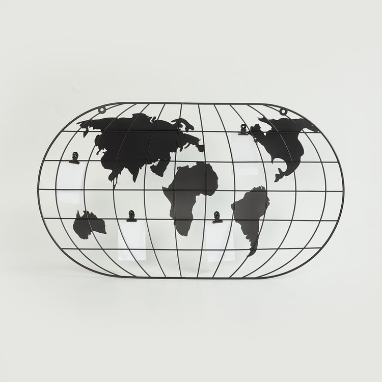 Corsica Metal Globe Grid Photo Frame with Clips - 59x35cm