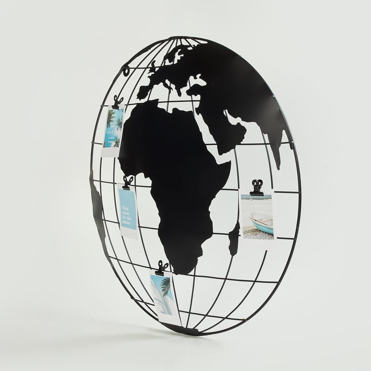 Corsica Metal Globe Grid Photo Frame with Clips - 45x45cm