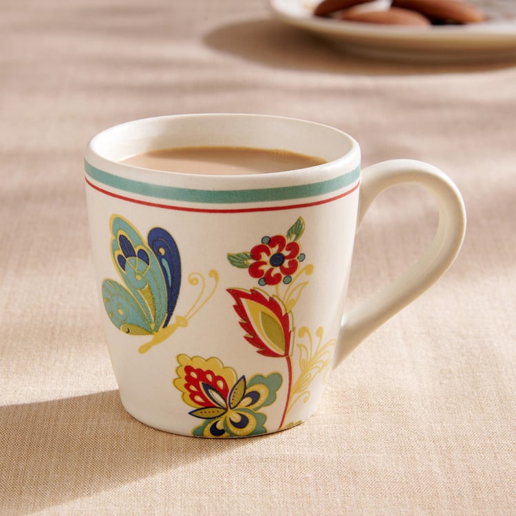 Corsica Mohar Stoneware Printed Coffee Mug - 240ml