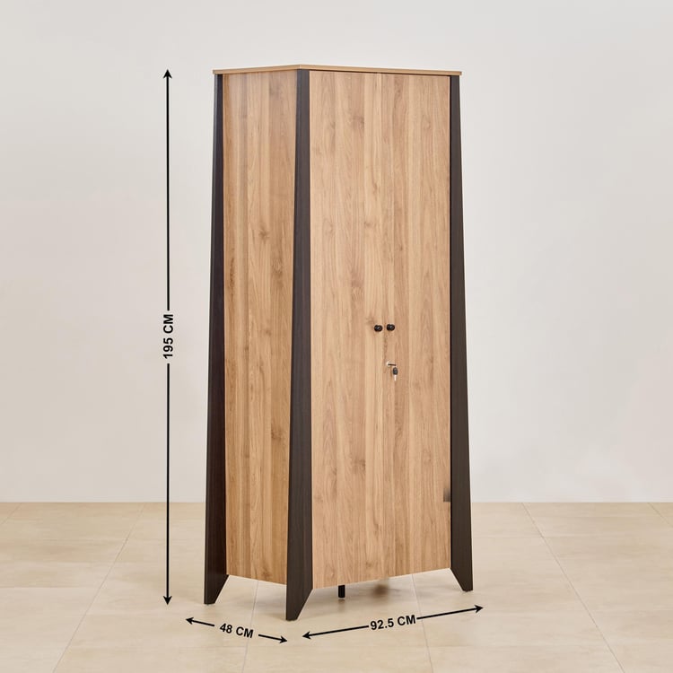 Helios Amberly 2-Door Wardrobe - Brown