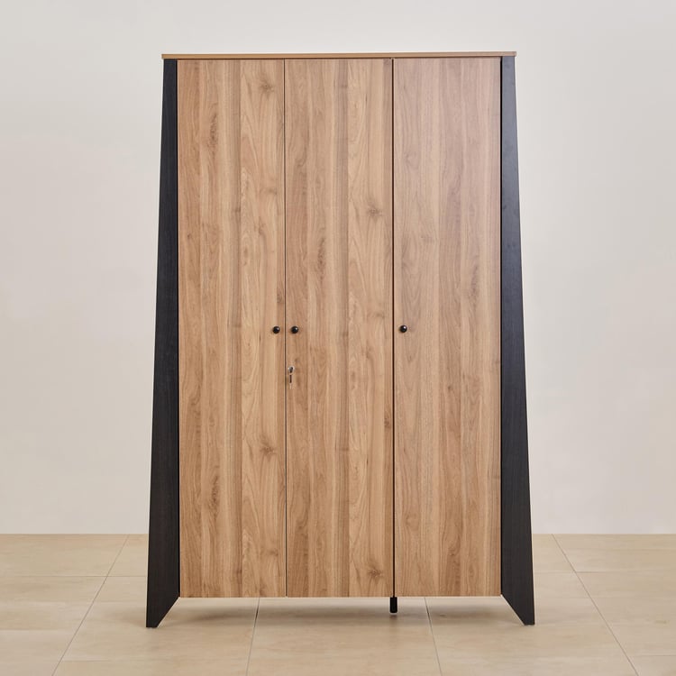 Helios Amberly 3-Door Wardrobe - Brown