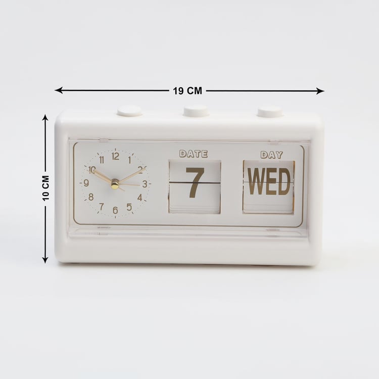 Casablanca Table Clock with Calendar - 19cm