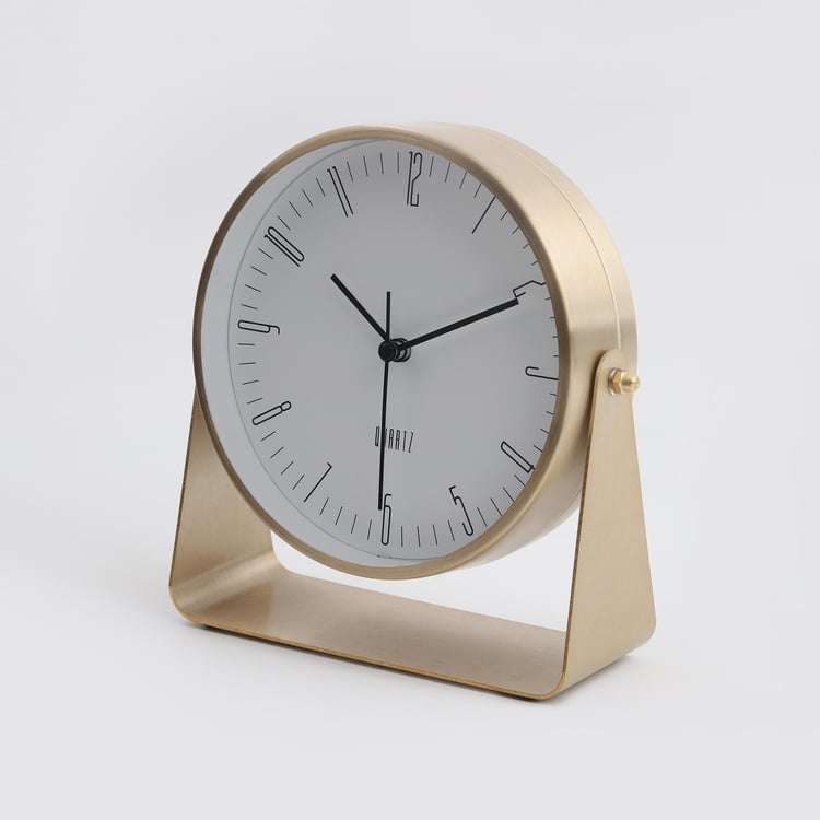 Casablanca Aluminium Table Clock - 16cm