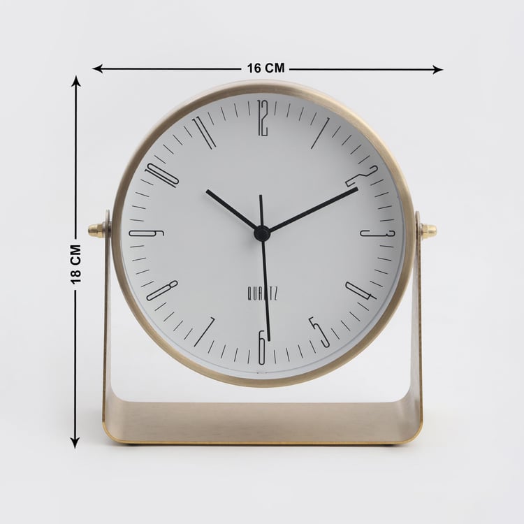 Casablanca Aluminium Table Clock - 16cm