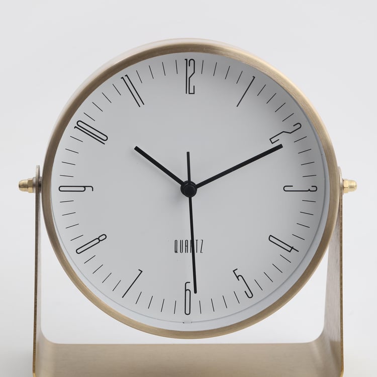 Casablanca Aluminium Table Clock - 16cm