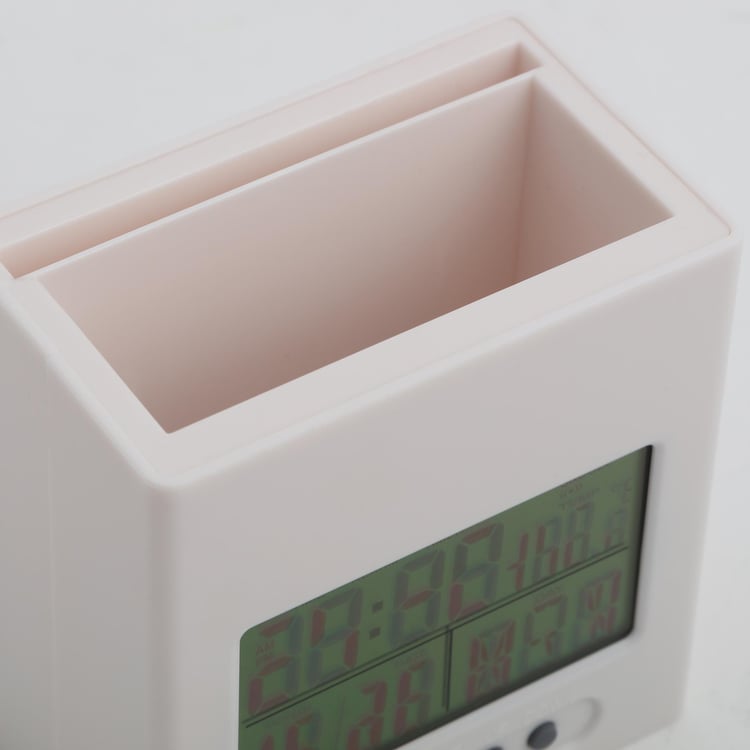 Casablanca Digital Table Clock and Pen Stand