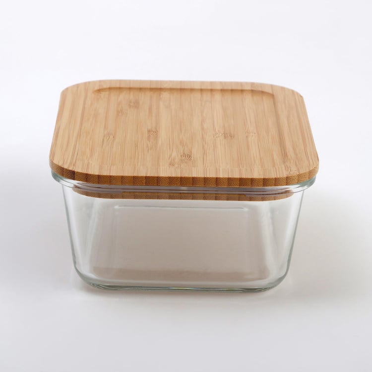 Palestine Glass Storage Canister with Bamboo Lid - 1.4L