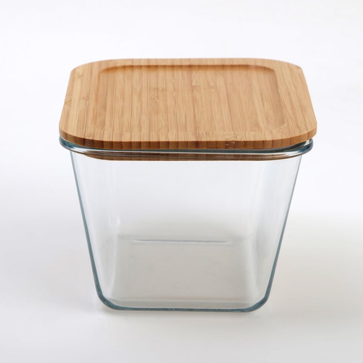 Palestine Glass Storage Canister with Bamboo Lid - 2.5L