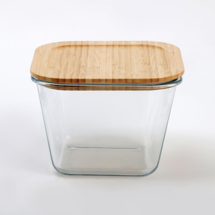 Palestine Glass Storage Canister with Bamboo Lid - 1.9L