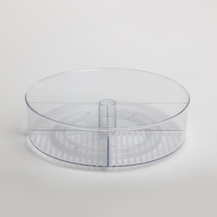 Orion Frisker Lazy Susan Fridge Organizer with Partition