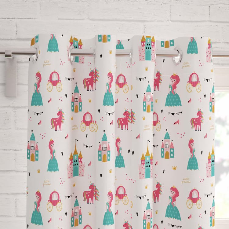 Slate Kids Set of 2 Printed Light Filtering Door Curtains