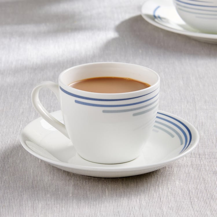 Lucas Bone China Printed Cup and Saucer - 210ml