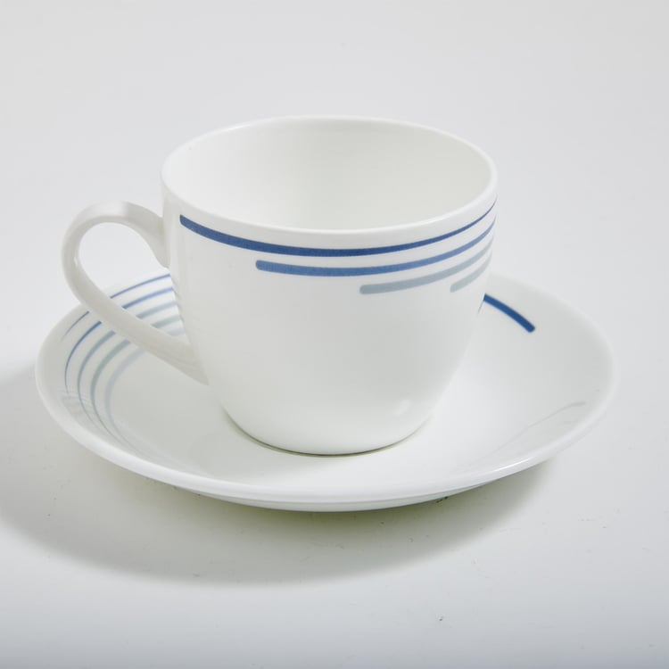 Lucas Bone China Printed Cup and Saucer - 210ml