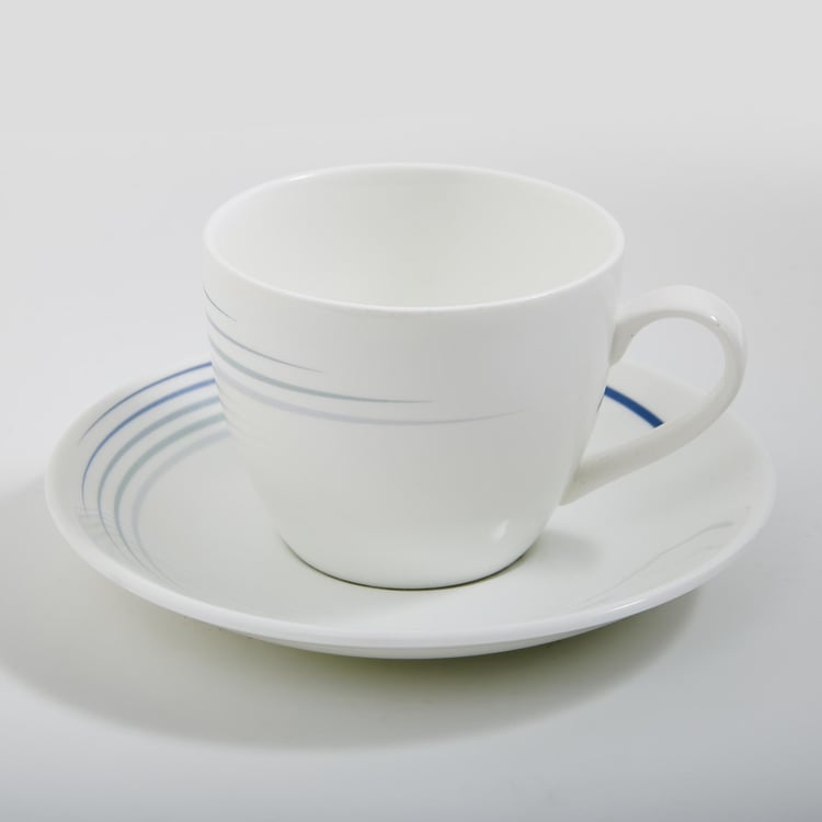 Lucas Bone China Printed Cup and Saucer - 210ml