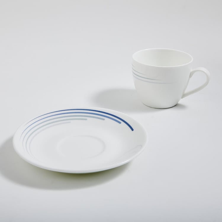 Lucas Bone China Printed Cup and Saucer - 210ml