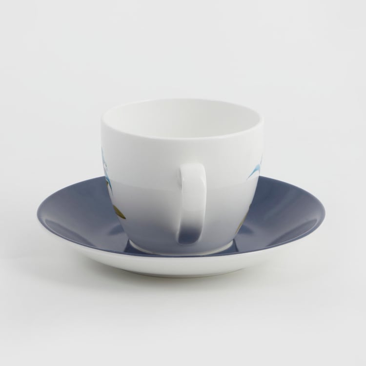 Mandarin Botanica Set of 6 Bone China Cups and Saucers - 210ml