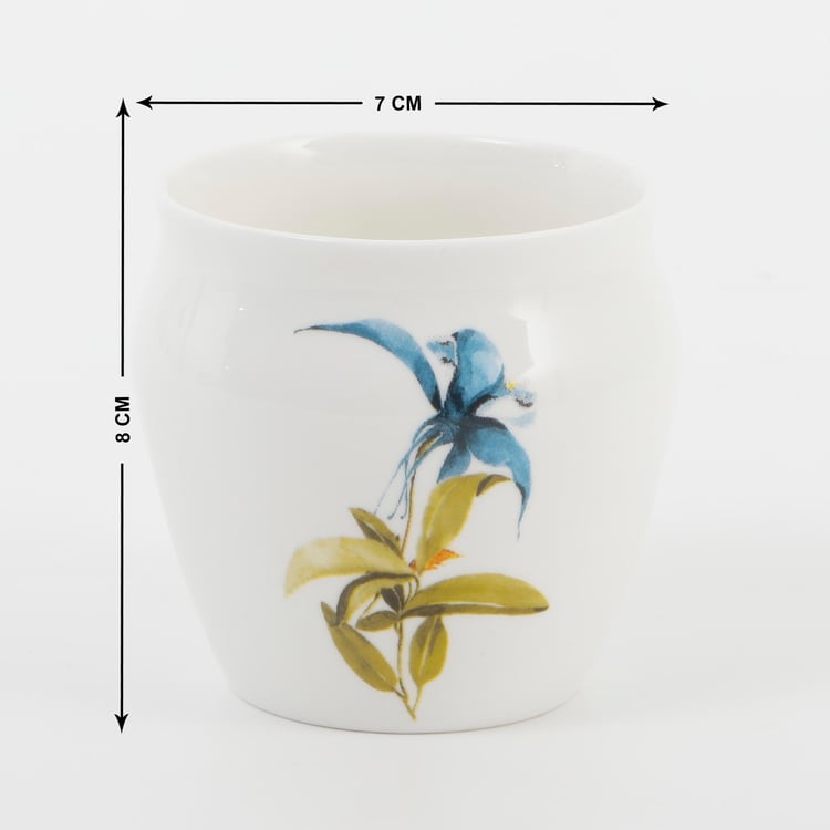 Mandarin Botanica Set of 3 Bone China Kulhad Cups - 240ml