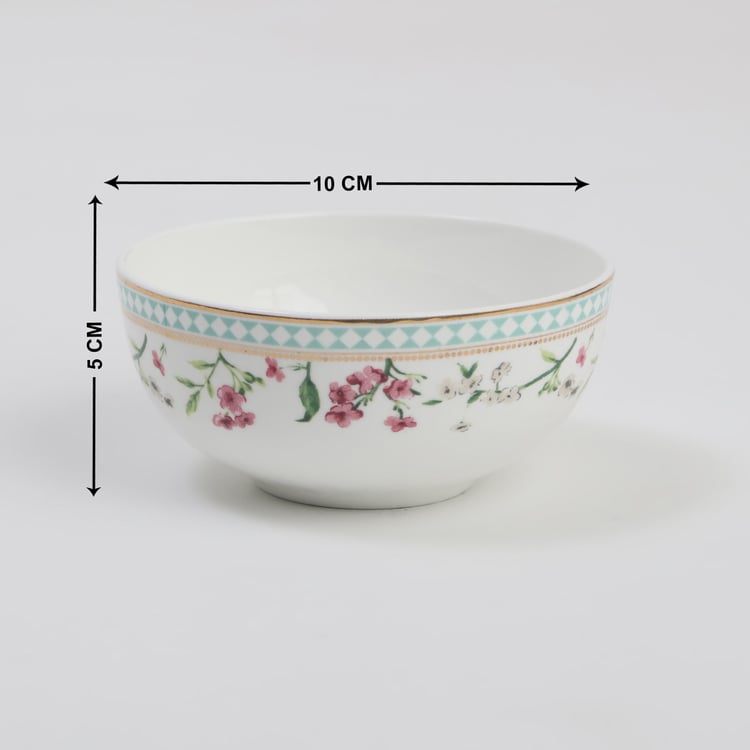 Hoovu Bone China Printed Katori - 240ml