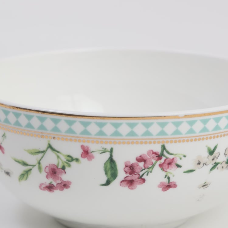 Hoovu Bone China Printed Katori - 240ml