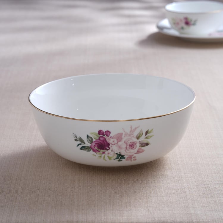 Lucas Roohi Bone China Printed Serving Bowl - 1.2L