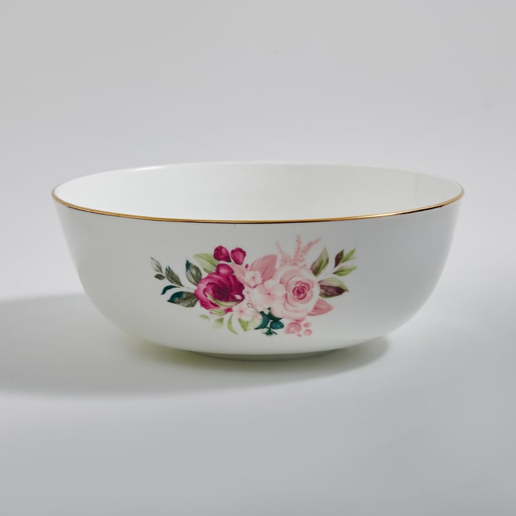 Lucas Roohi Bone China Printed Serving Bowl - 1.2L