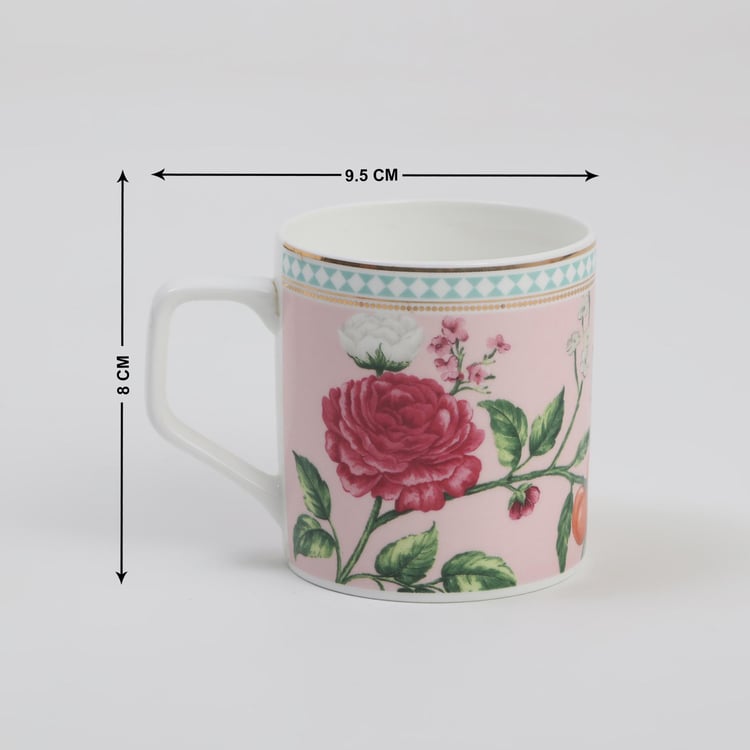 Hoovu Bone China Printed Coffee Mug - 230ml