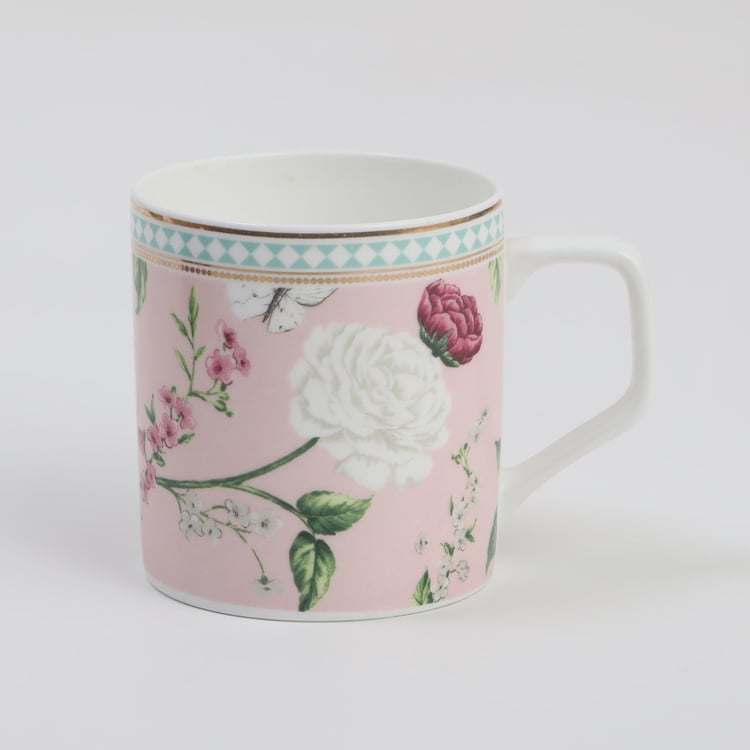 Hoovu Bone China Printed Coffee Mug - 230ml