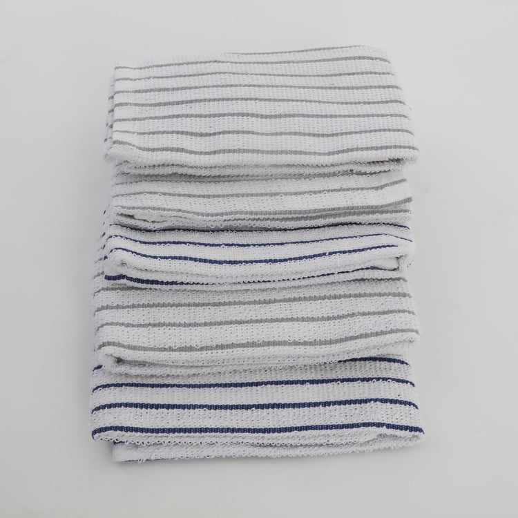 Fervid Set of 5 Cotton Blend Striped Dish Cloth