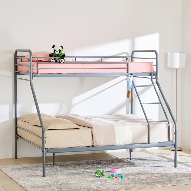 Helios Nebula Avion Metal Bunk Bed - Grey