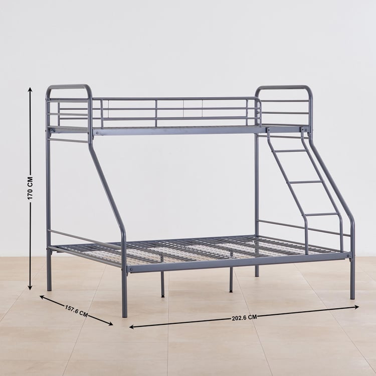 Helios Nebula Avion Metal Bunk Bed - Grey