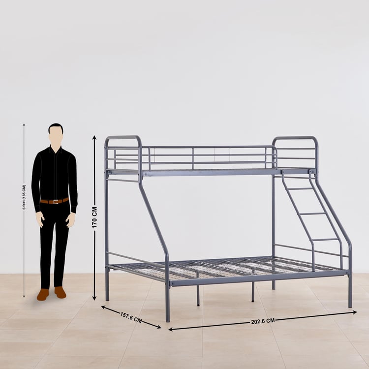 Helios Nebula Avion Metal Bunk Bed - Grey