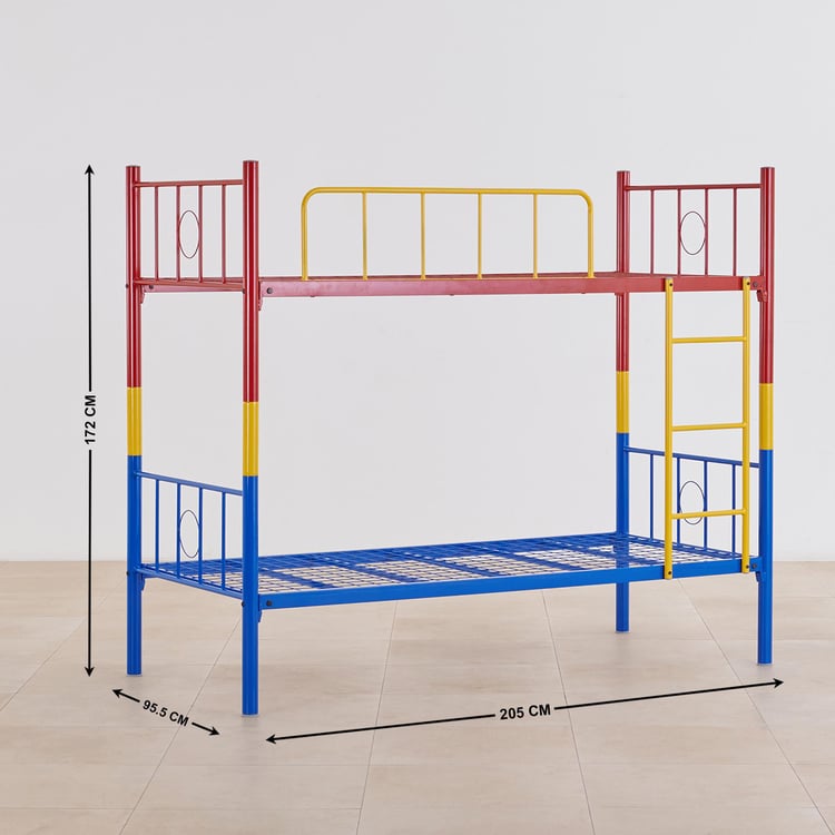 Helios Nebula Axion Metal Bunk Bed - Multicolour