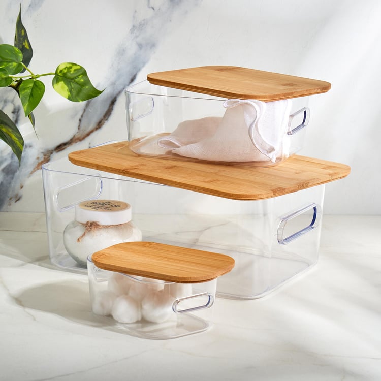 Regan Ridge Storage Bin with Bamboo Lid