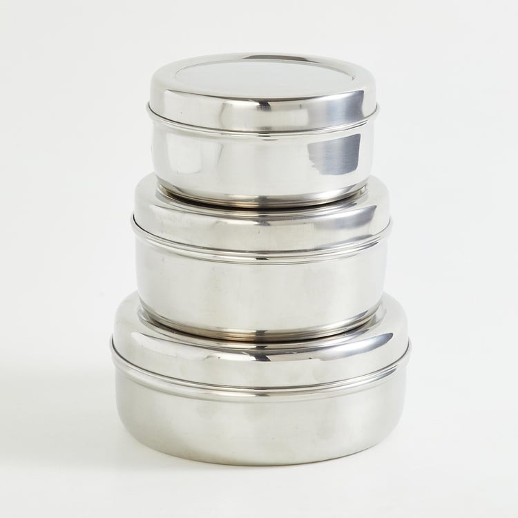 Glovia Coropuna Set of 3 Stainless Steel Containers