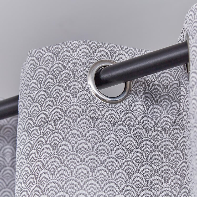 Alexis Set of 2 Jacquard Room Darkening Door Curtains