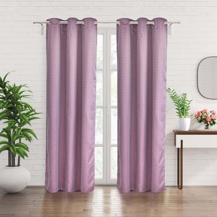 Alexis Set of 2 Jacquard Room Darkening Door Curtains