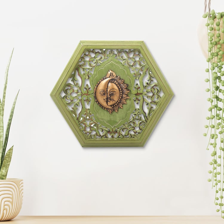 Chisel Wooden Hexagon Wall Accent