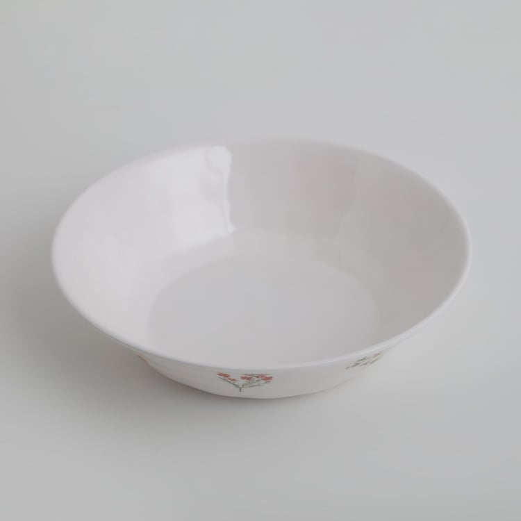 Meadows Theme Melamine Printed Serving Bowl with Lid - 1.4L