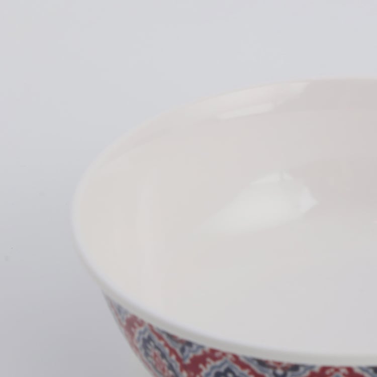 Meadows Theme Melamine Printed Serving Bowl with Lid - 600ml