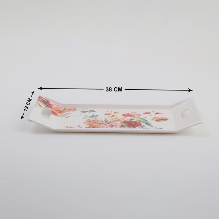 Meadows Theme Melamine Printed Serving Tray - 38x19cm