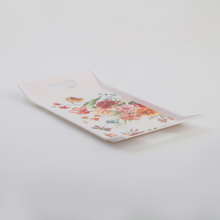 Meadows Theme Melamine Printed Serving Tray - 38x19cm