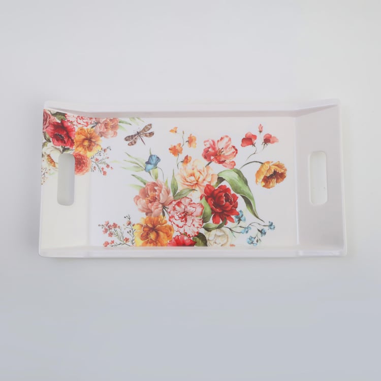 Meadows Theme Melamine Printed Serving Tray - 38x19cm