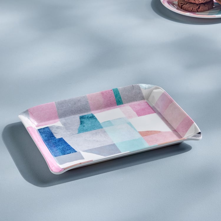 Meadows Theme Melamine Printed Serving Tray - 23x17cm