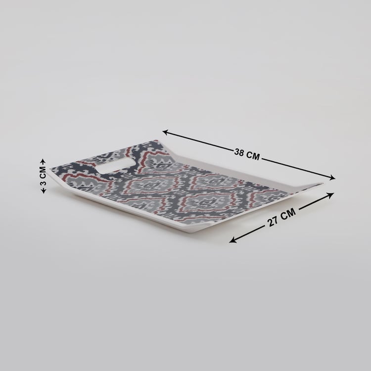 Meadows Theme Melamine Printed Serving Tray - 38x27cm