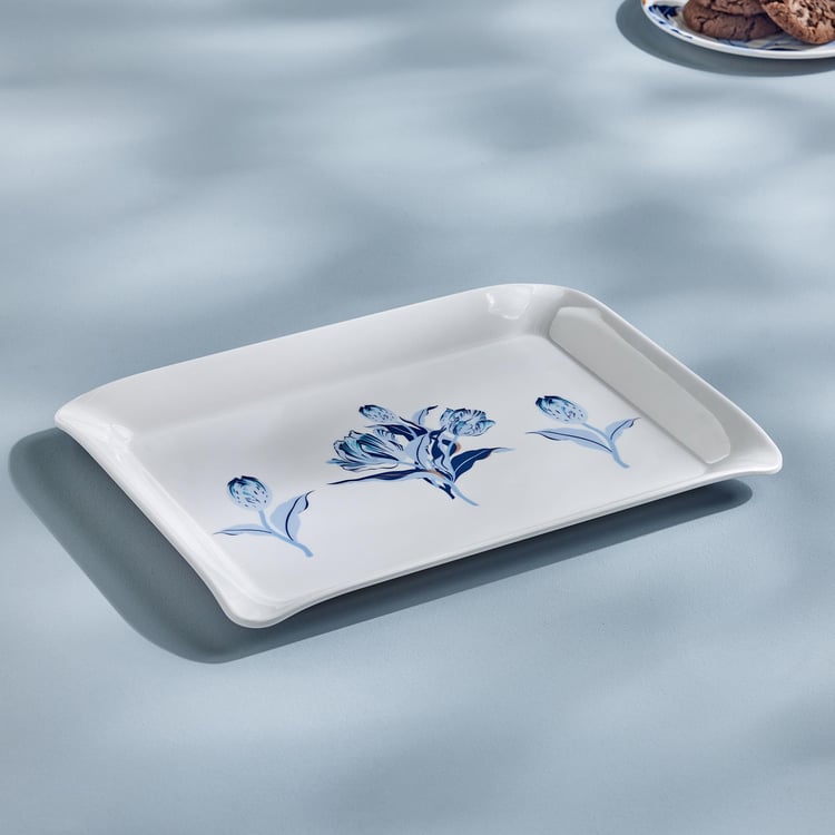 Meadows Theme Melamine Printed Serving Tray - 30x23cm