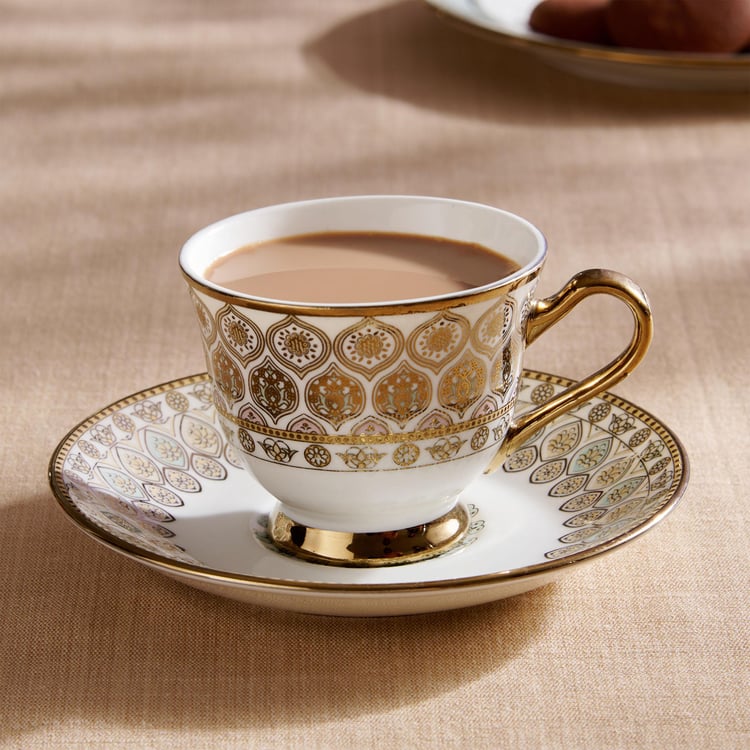 Midas Bone China Printed Cup and Saucer - 150ml