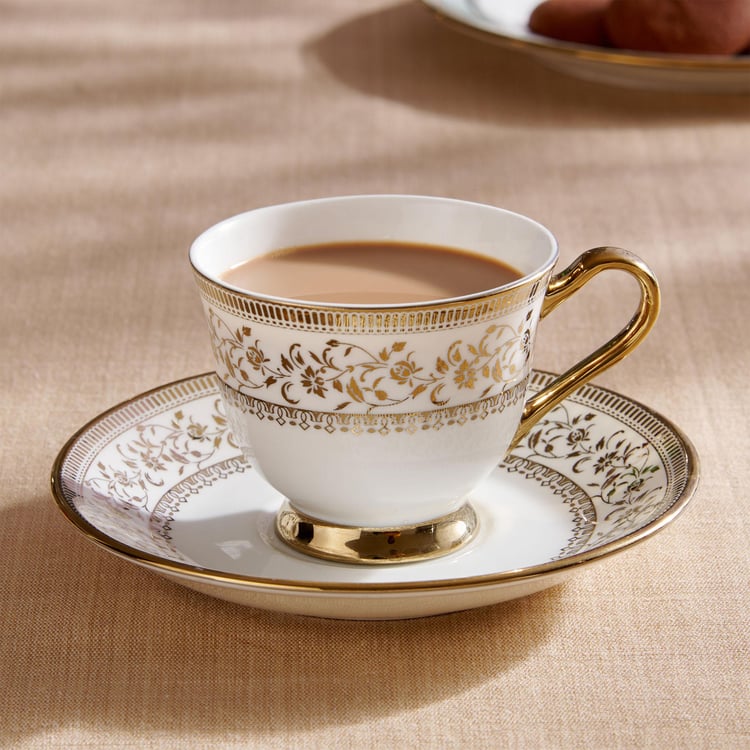 Midas Bone China Printed Cup and Saucer - 150ml