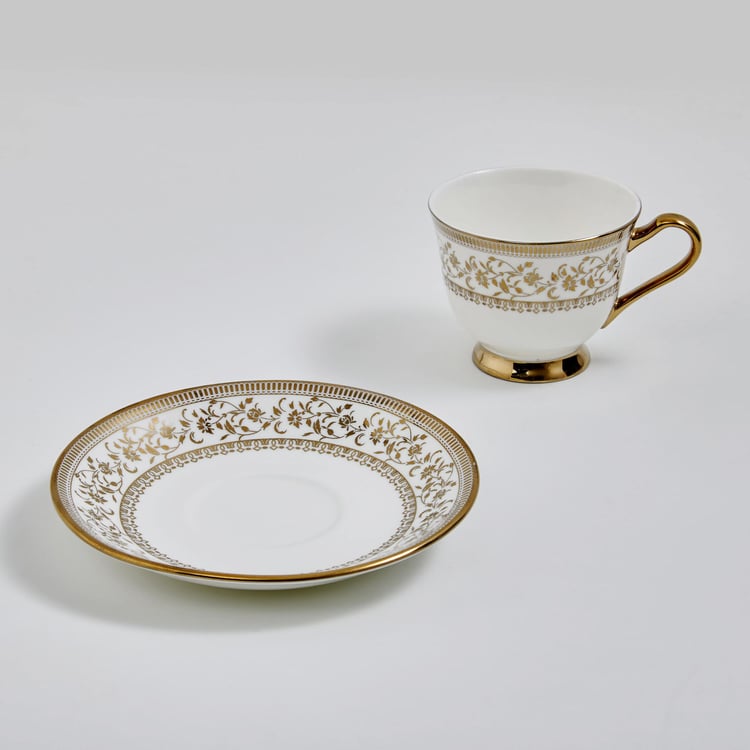 Midas Bone China Printed Cup and Saucer - 150ml